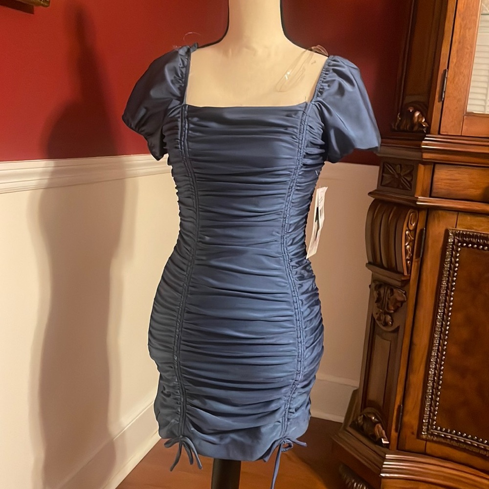 Blue mini dress